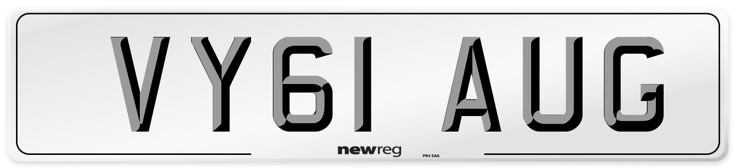 VY61 AUG Number Plate from New Reg